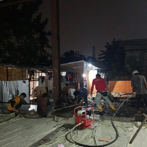 Dokumentasi Pengecoran Lapangan Padel Bintaro